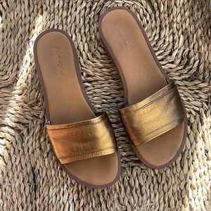 See by Chloe Gold slides. Sz 8.5 narrow fit.